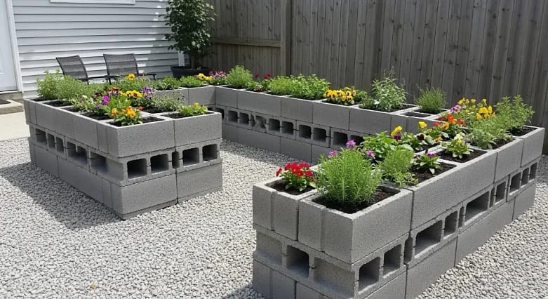 Cinder Block Planters