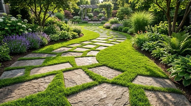 Grass Mosaic Path